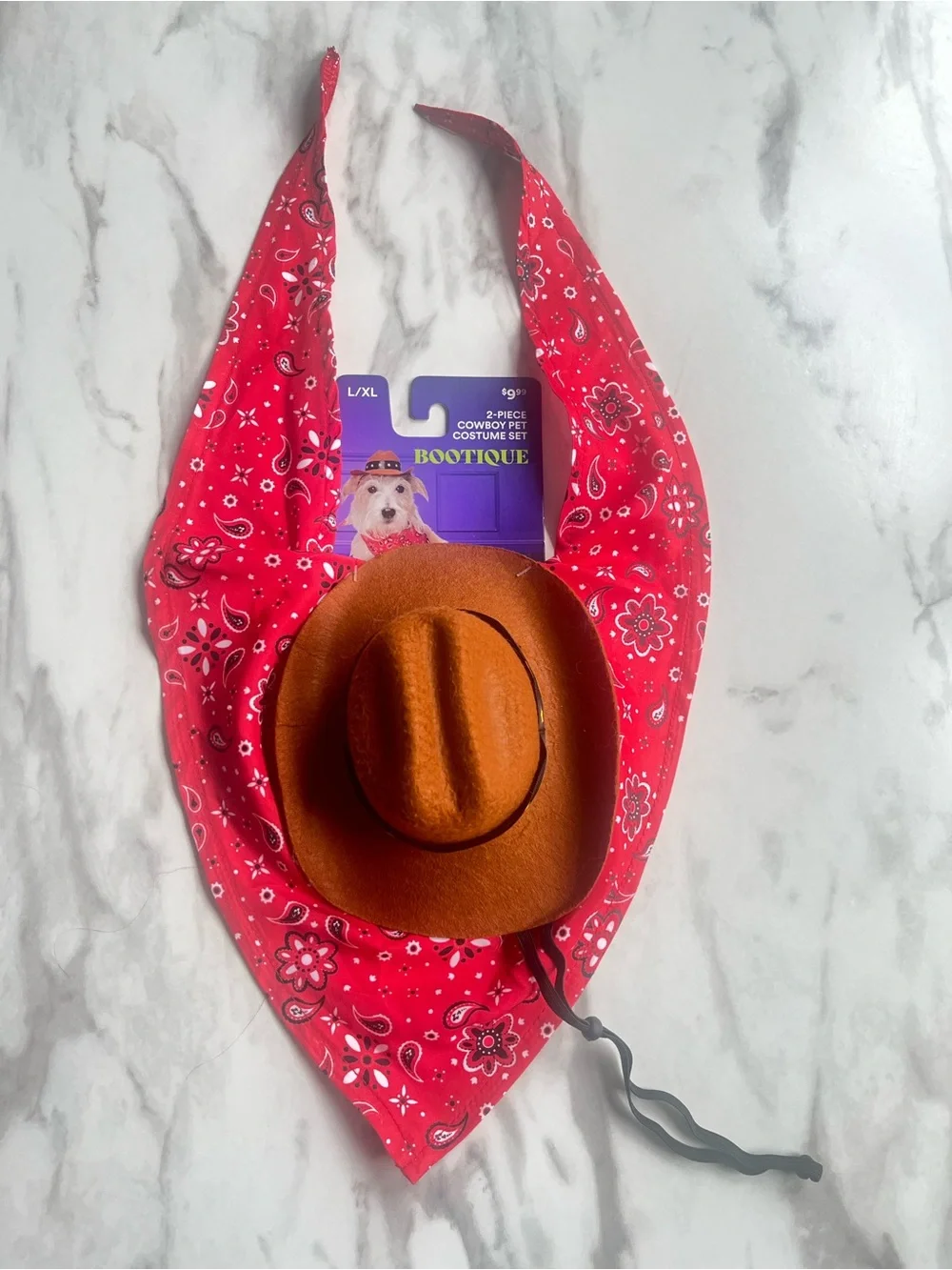 NEW Halloween Bootique Cowboy Hat Bandana Dog Costume Set NWT